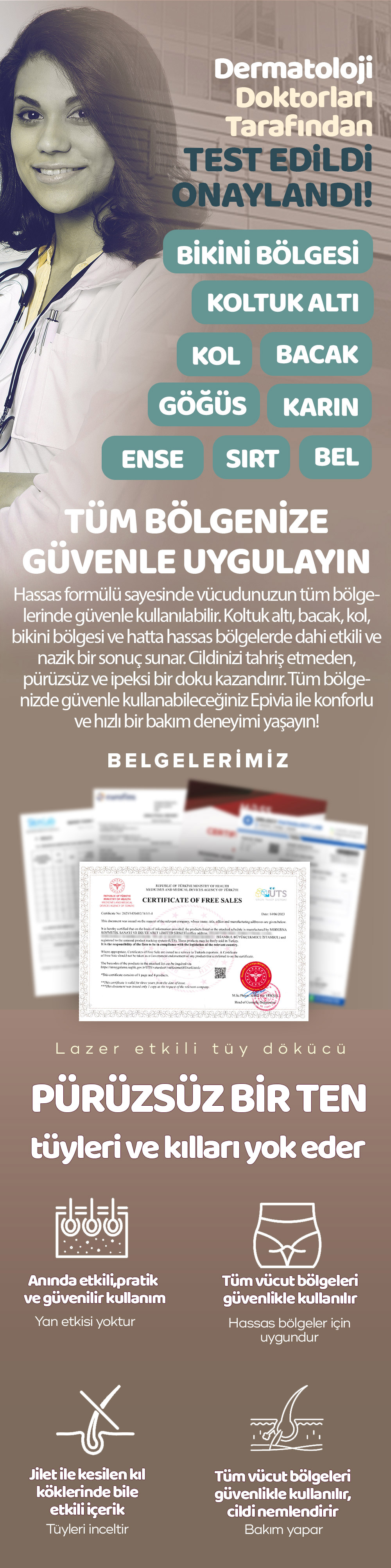 Epivia Tüy Dökücü Krem